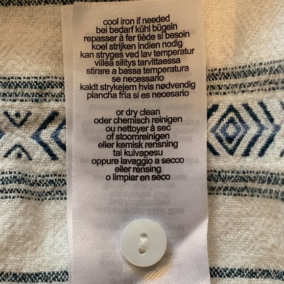 EUC - Liverpool - Button Down Blouse - White/Blue Stripe - XL - Picture 8 of 9